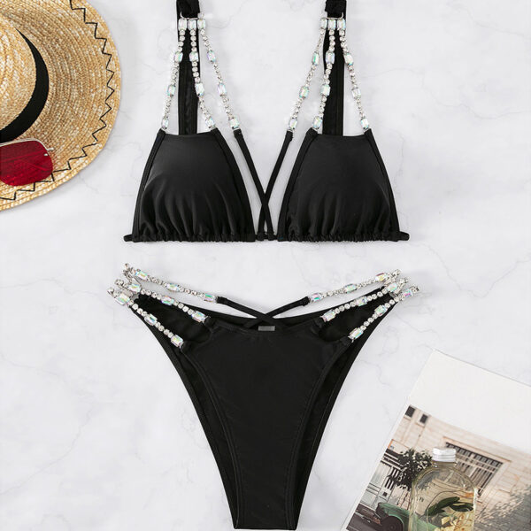 Women’s High Waist Bikini Set – Sexy Backless Swimwear in Black | European & American Style | Nylon Summer Beachwear - Image 5