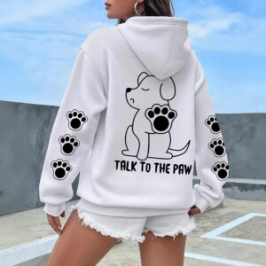 Funny Dog Cartoon Hoodie – Women’s Cozy Printed Pullover with Side Pockets | 11 Colors, Sizes XS-XXXL