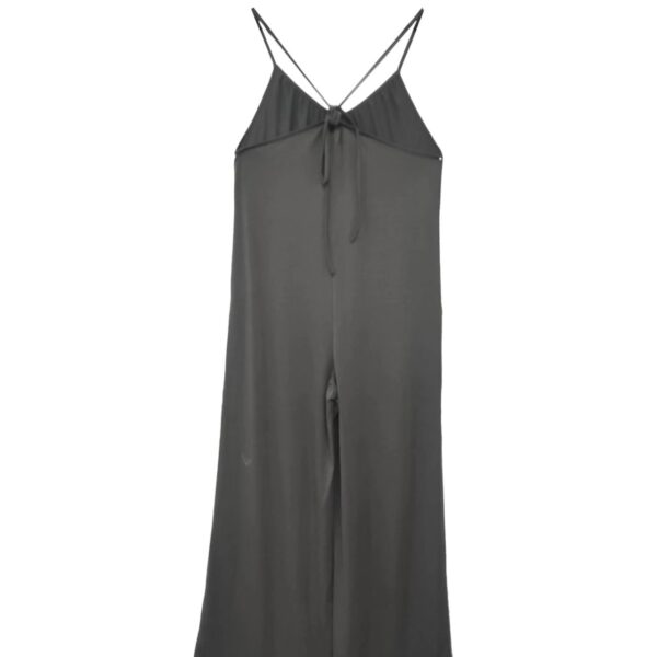 Women’s Sexy Solid Color Jumpsuit – Summer Sleeveless Romper with Chest Pleats & Cross Suspenders - Image 3