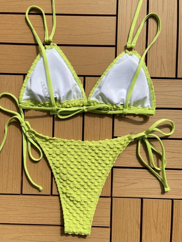 Women’s Bikini Swimsuit – Sporty Fission Design for Swimming & Beach | White, Black, Green | Sizes S-L - Image 7