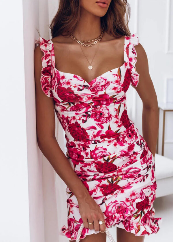 Women’s Urban Summer Floral Dress – Vibrant Botanical Print Maxi with Sizes S-2XL | Black, Red, White & Boho Patterns - Image 3
