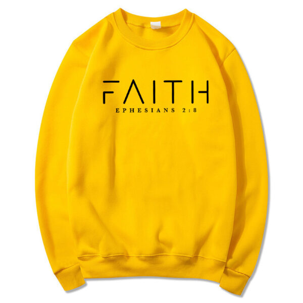 Trendy Faith Sweatshirt – Bible Verse Christian Pullover with Pocket | Unisex Japanese Korean Casual Style - Image 3