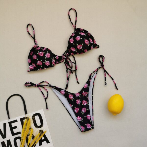 Leopard Print Bikini Set – Sexy Backless Swimsuit with Cotton Lining for Pool & Beach | Nylon Fabric - Image 3