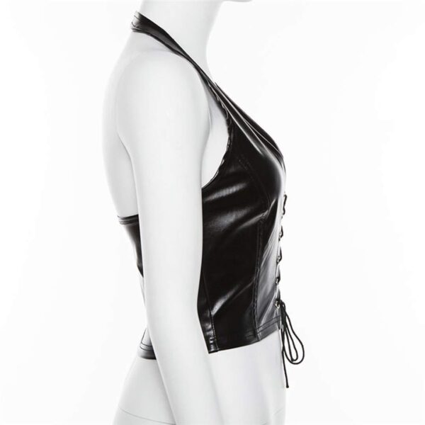 British Halter Cut-Out Strap Lingerie – Stylish Polyester Tights for Women - Image 2