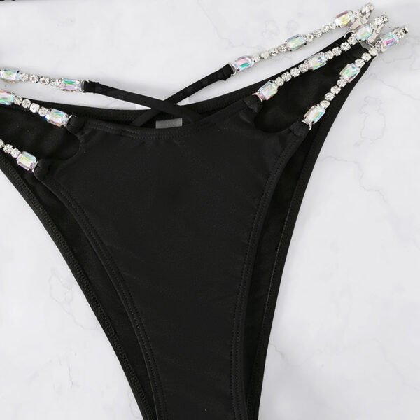 Women’s High Waist Bikini Set – Sexy Backless Swimwear in Black | European & American Style | Nylon Summer Beachwear - Image 4