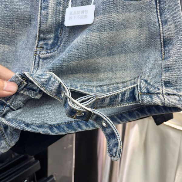 Sweet & Spicy Denim Hot Pants – Socialite-Inspired Stretch Shorts in Black & Blue - Image 3