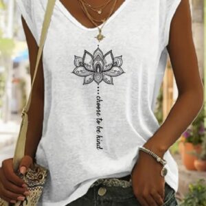 Women's Graphic Print Tank Top – Sleeveless Casual Summer & Spring Top | Stretchy Polyester-Spandex Blend